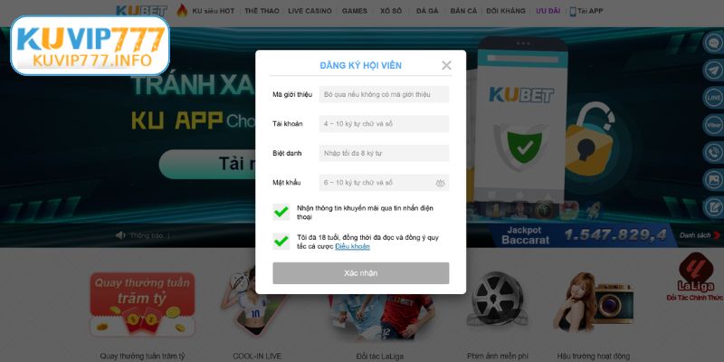 Tạo Tài Khoản KUVIP777 Chính Thức – Hướng Dẫn Đăng Ký Nhanh & Nhận Thưởng Ngay Cho Newbie 2 Hướng dẫn các bước đăng ký KUVIP777