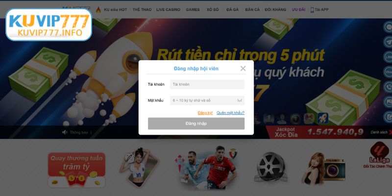 Hướng dẫn đăng nhập KUVIP777 cực dễ dàng